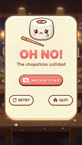 Sushi Pinz collision retry screenshot